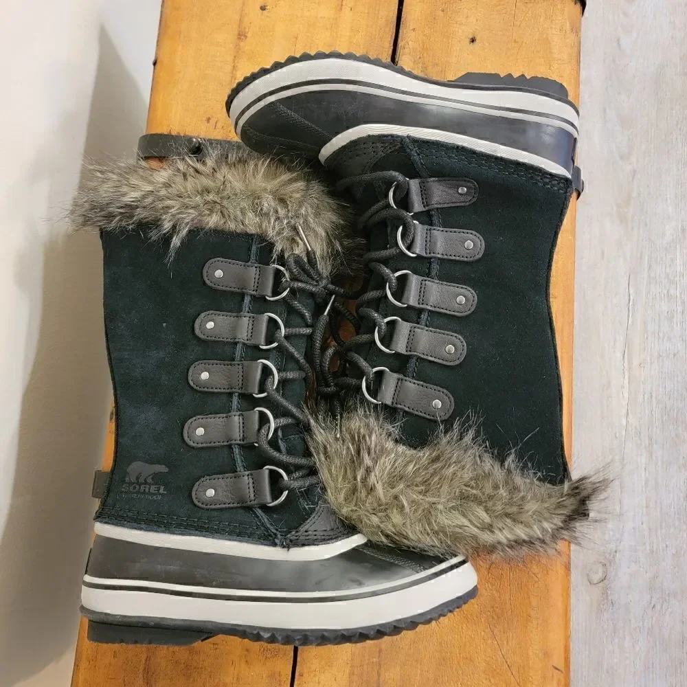 Sorel Women’s Joan of Arctic Boot Black Quarry size 6 NWOT